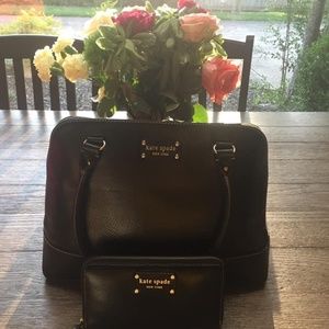 Black Kate Spade Handbag and Wallet